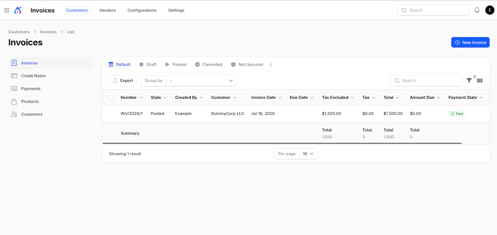 Aureus ERP screenshot 5