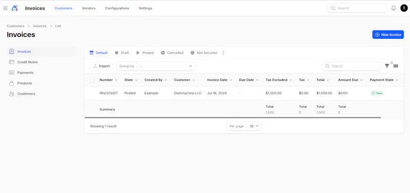 Aureus ERP screenshot 5