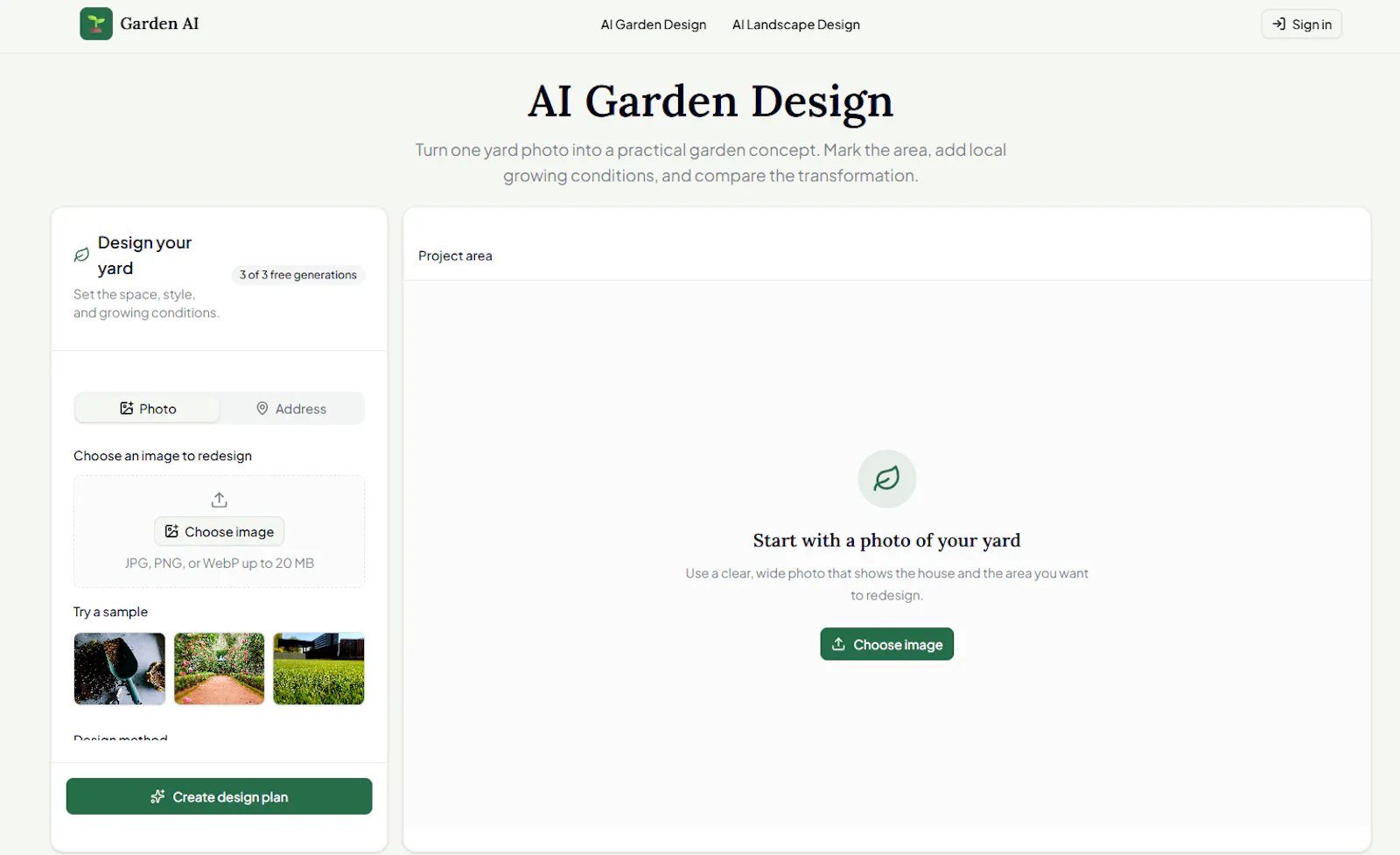 AI Garden Design screenshot 1