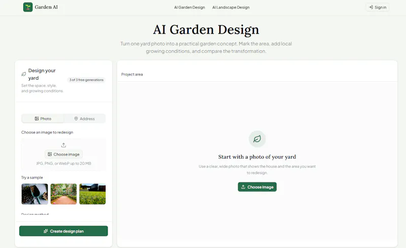 AI Garden Design screenshot 1