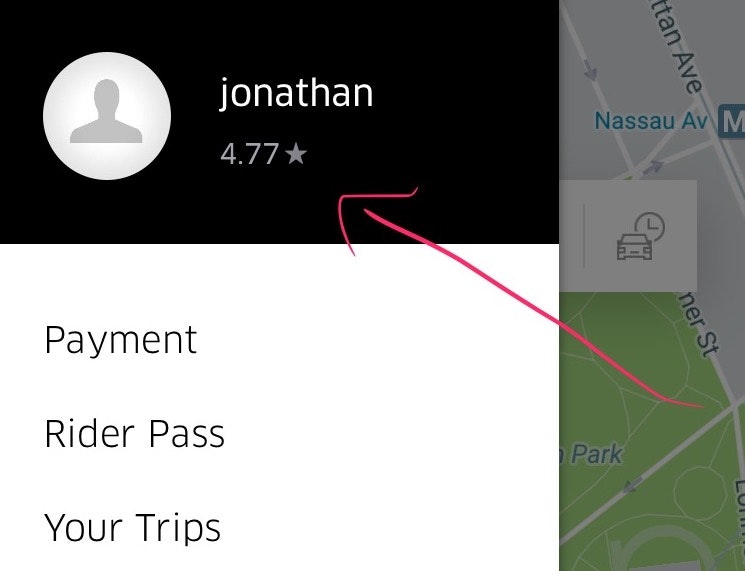 Passenger rating - now available on UBER