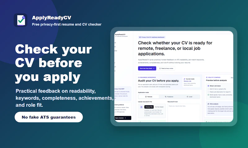 ApplyReadyCV screenshot 2