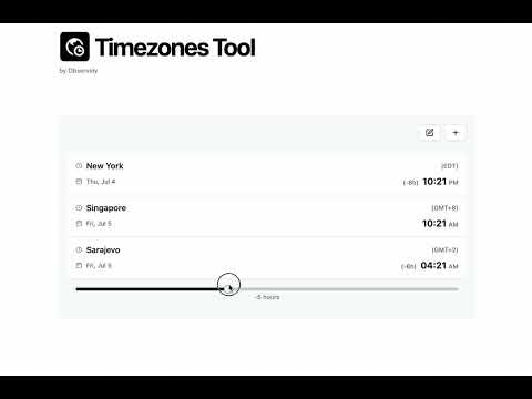 Timezones Tool gallery image
