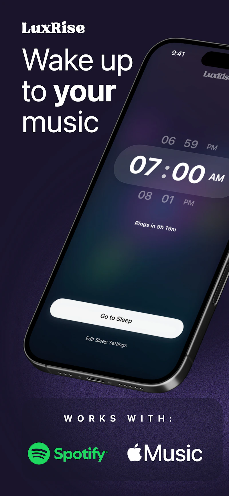 LuxRise - Personalised Wakeup & Sleep. screenshot 1