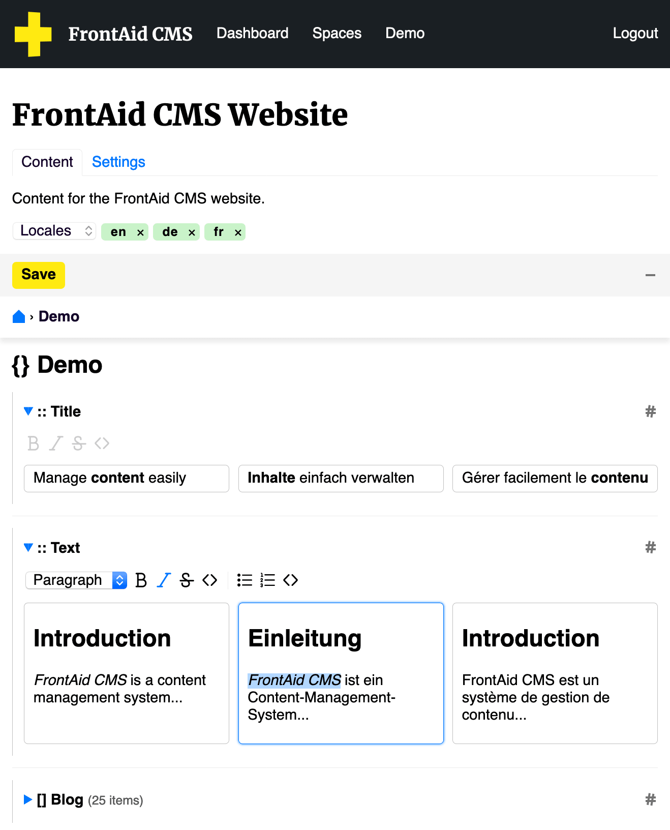 FrontAid CMS gallery image