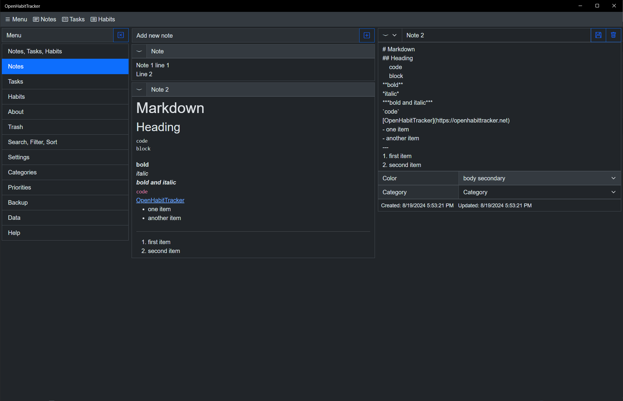 OpenHabitTracker media 2