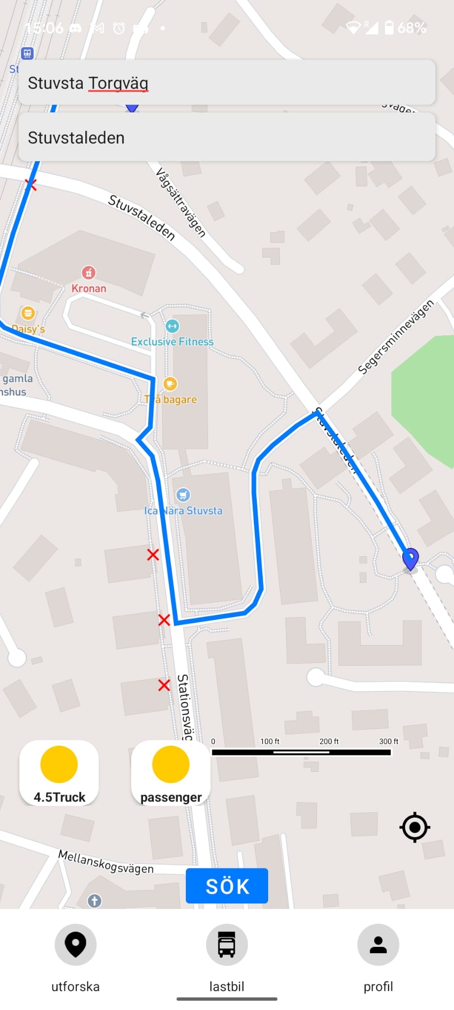 Hinderless navigation for truck driving gallery image