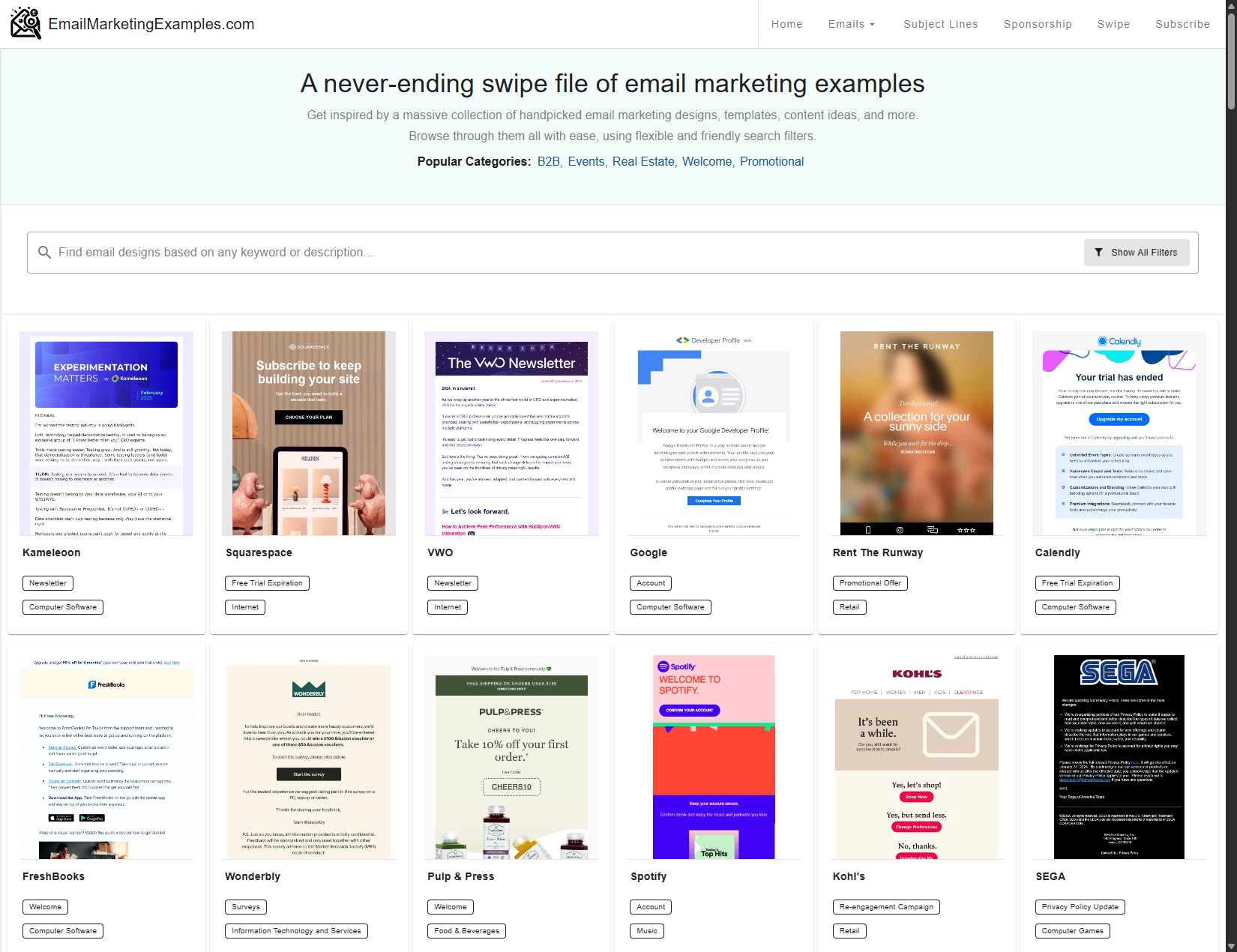 EmailMarketingExamples.com medya 1