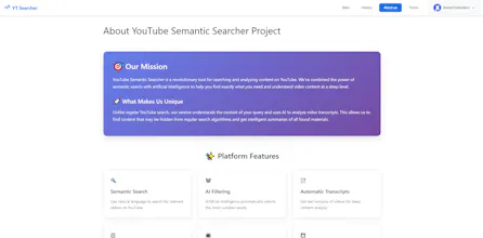 YouTube Semantic Searcher gallery image