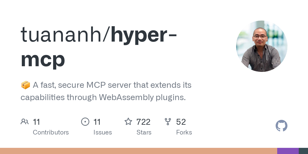Hyper-MCP - 📦a Fast Secure MCP Server с поддержкой плагина WebAssembly медиа 1