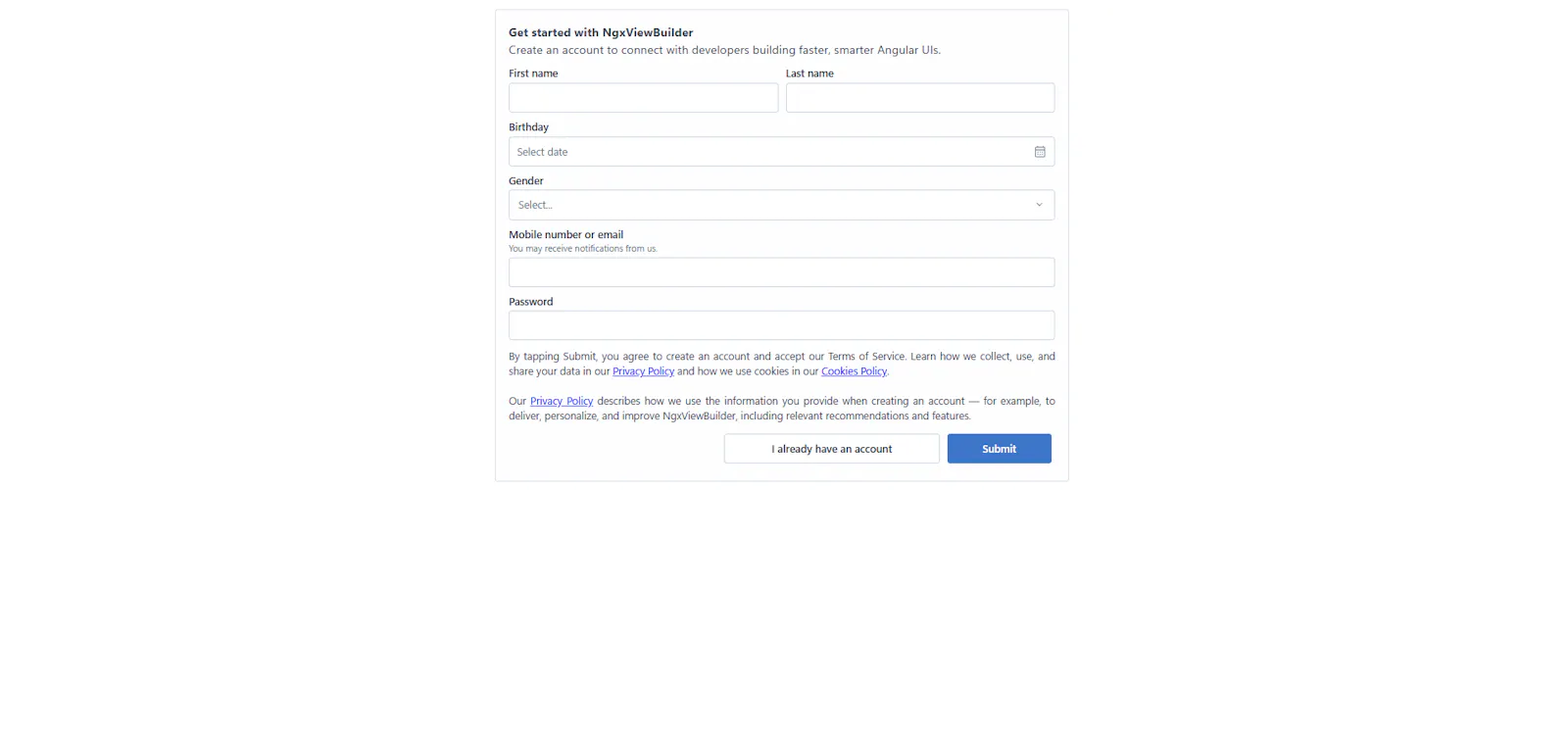NGX View Builder (Beta) screenshot 2