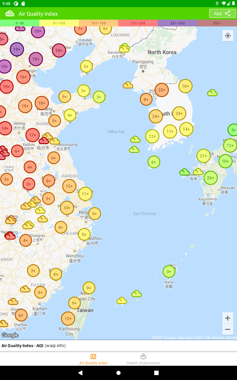 대기 질 인덱스 -AQI - 전 세계 여러 국가에 대한 대기 질 정보 미디어 7