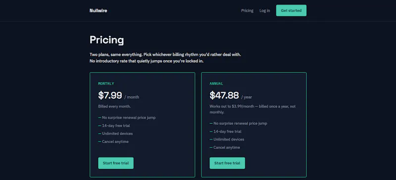 Nullwire screenshot 2