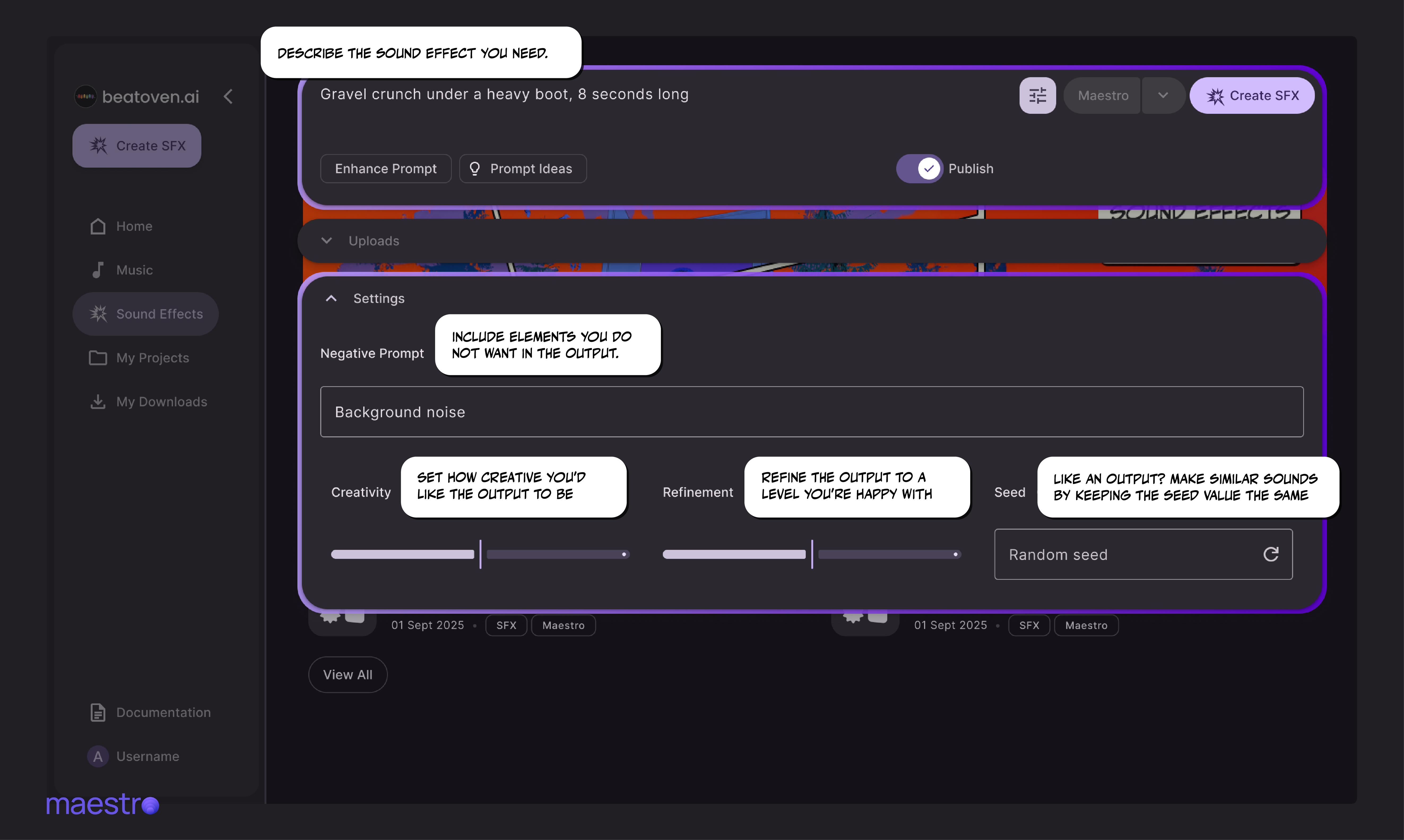 maestro SFX by beatoven.ai gallery image
