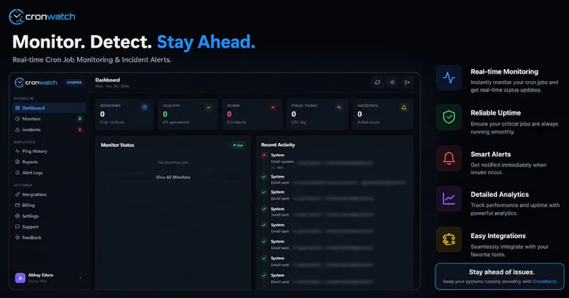 Cronwatch screenshot 1
