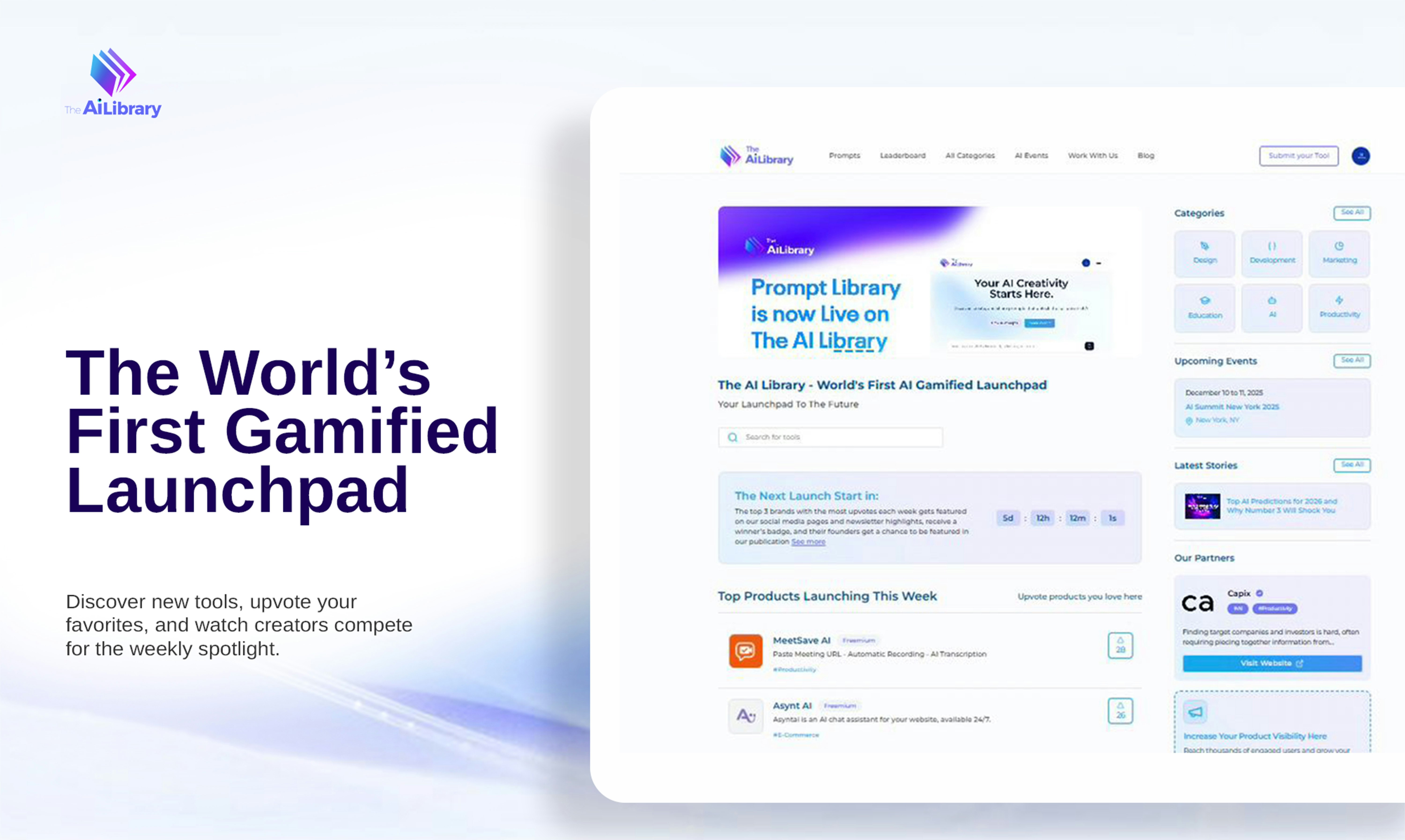 The AI Library - Screenshot 2 showing product features and functionality