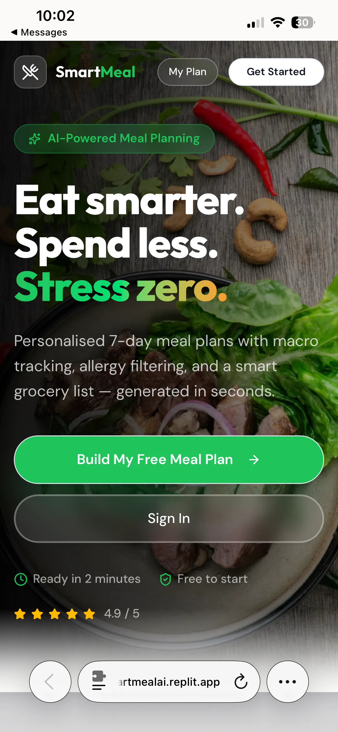 SmartMealAi 제품 배너