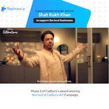 #NotJustACadburyAd with Rephrase.ai gallery image