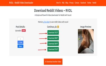 Download Reddit Videos With Sound - RVDL gallery image
