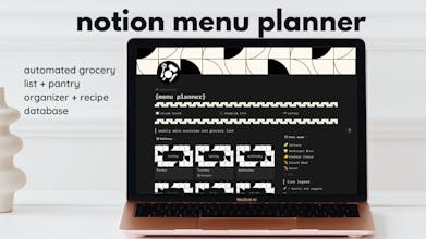 menu planner notion template gallery image