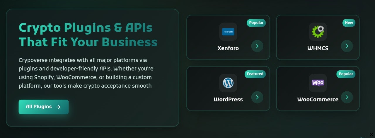 Crypoverse - Screenshot 3 showing product features and functionality