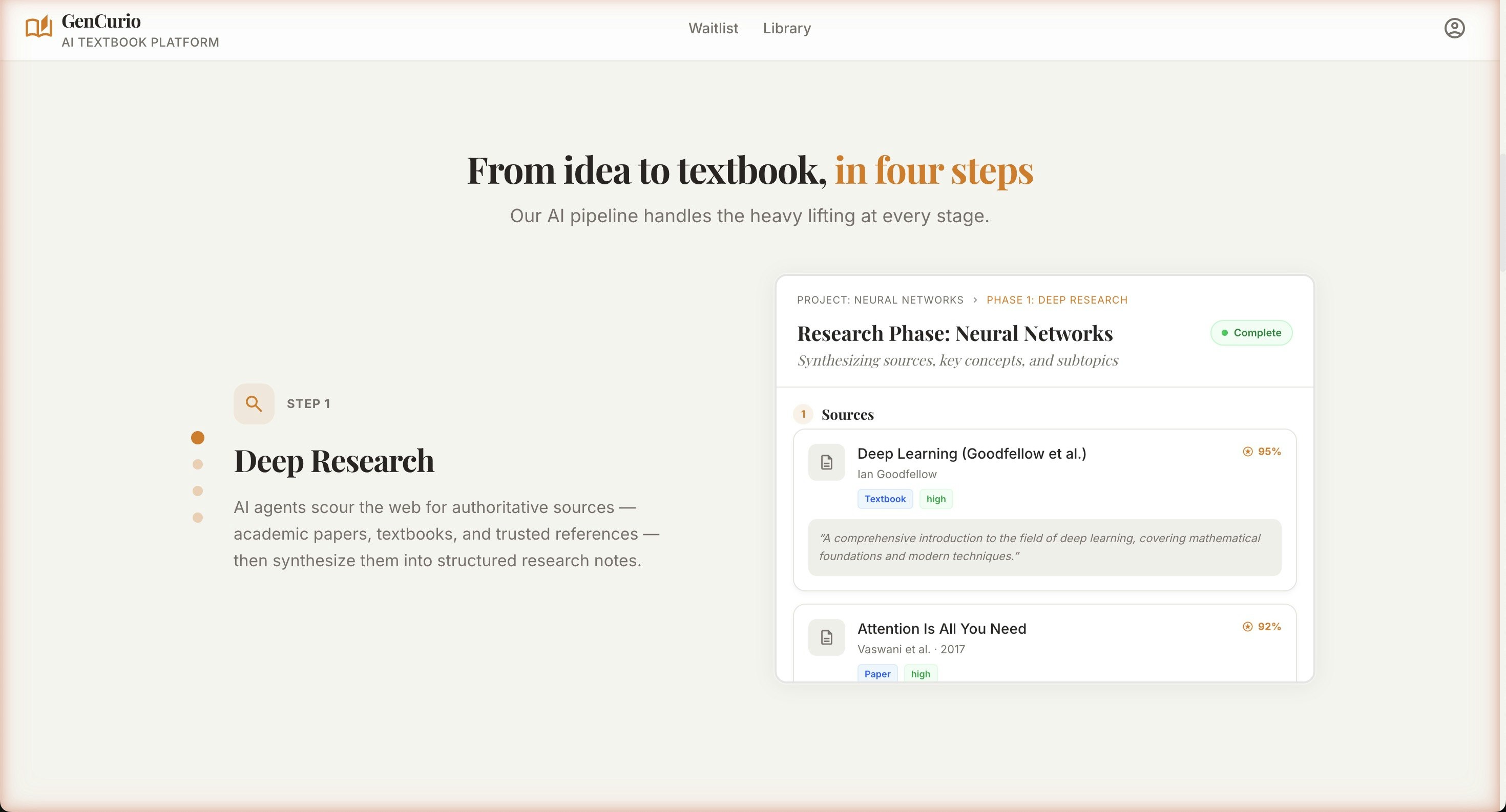 GenCurio - Screenshot 2 showing product features and functionality