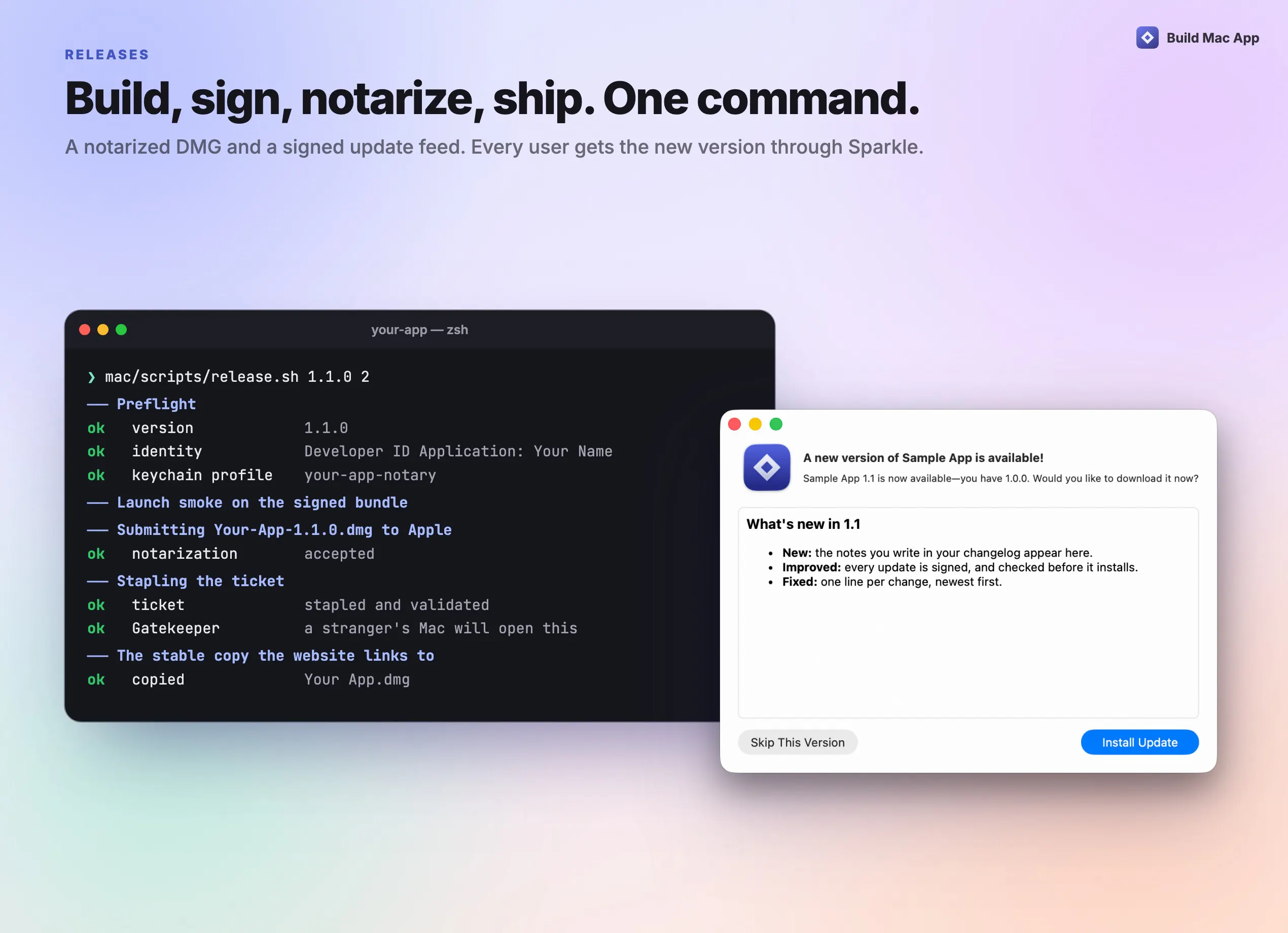 Build Mac App gallery image
