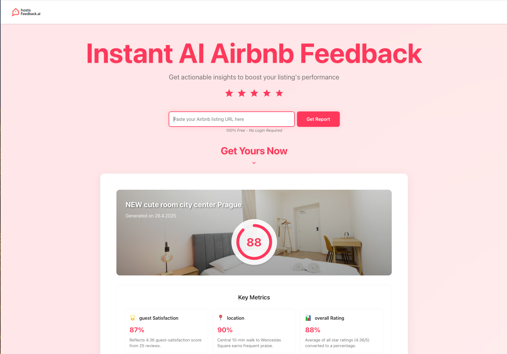 وسائط تستضيف ردود الفعل - تحليل Airbnb الفوري تحليل الذكاء الاصطناعي 1