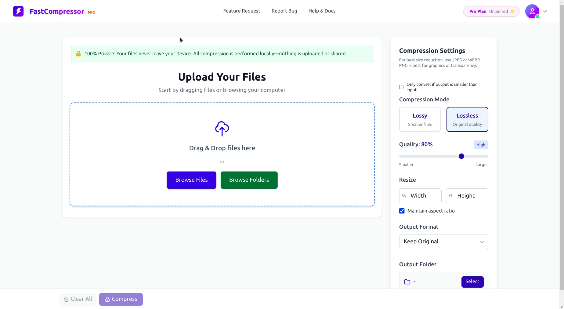 FastCompressor - Compresión de imagen fuera de línea.Privado y rápido. media 2