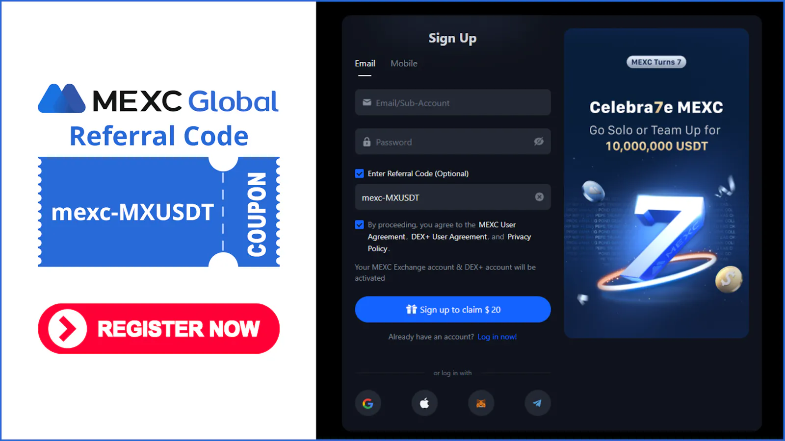 MEXC Referral Code screenshot 2