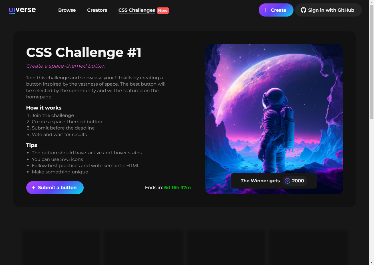 CSS Zorlukları - Uiverse.io'daki zorluklarla UI becerilerinizi sergileyin medya 2