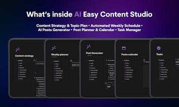 オンラインでの存在感を高めることに焦点を当てた人のイラスト - AI Easy Content Studioがあなたのために大変な作業を引き受けます。