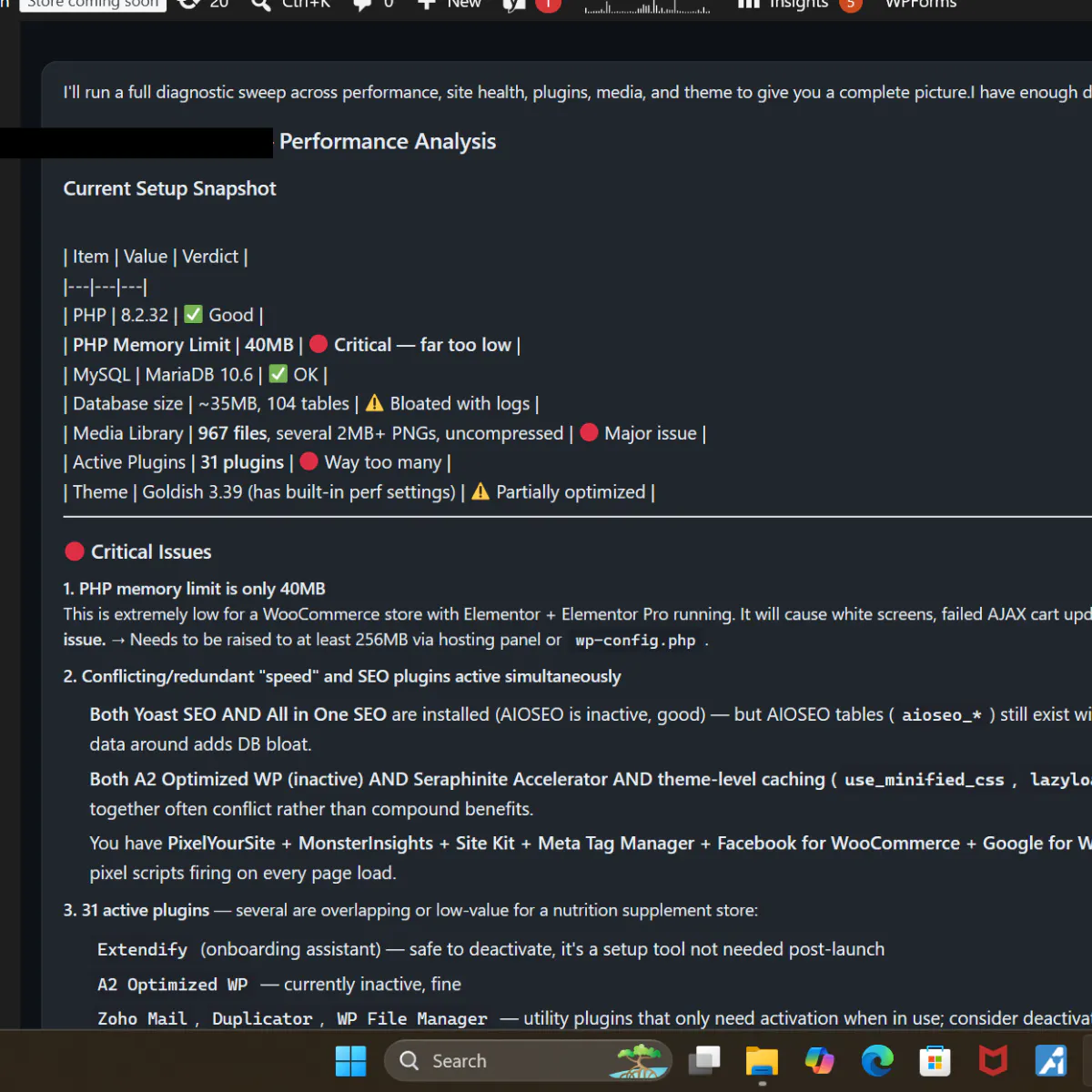 Claude Code WordPress Plugin screenshot