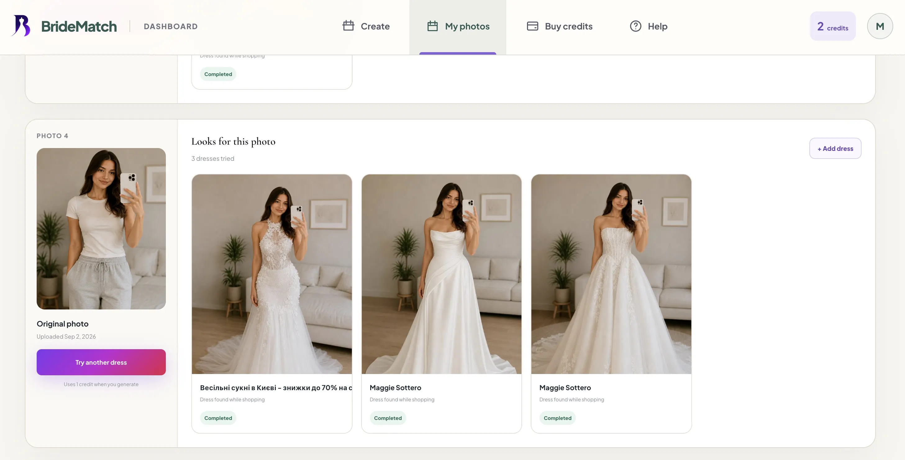 BrideMatch - Virtual Wedding Dress TryOn gallery image