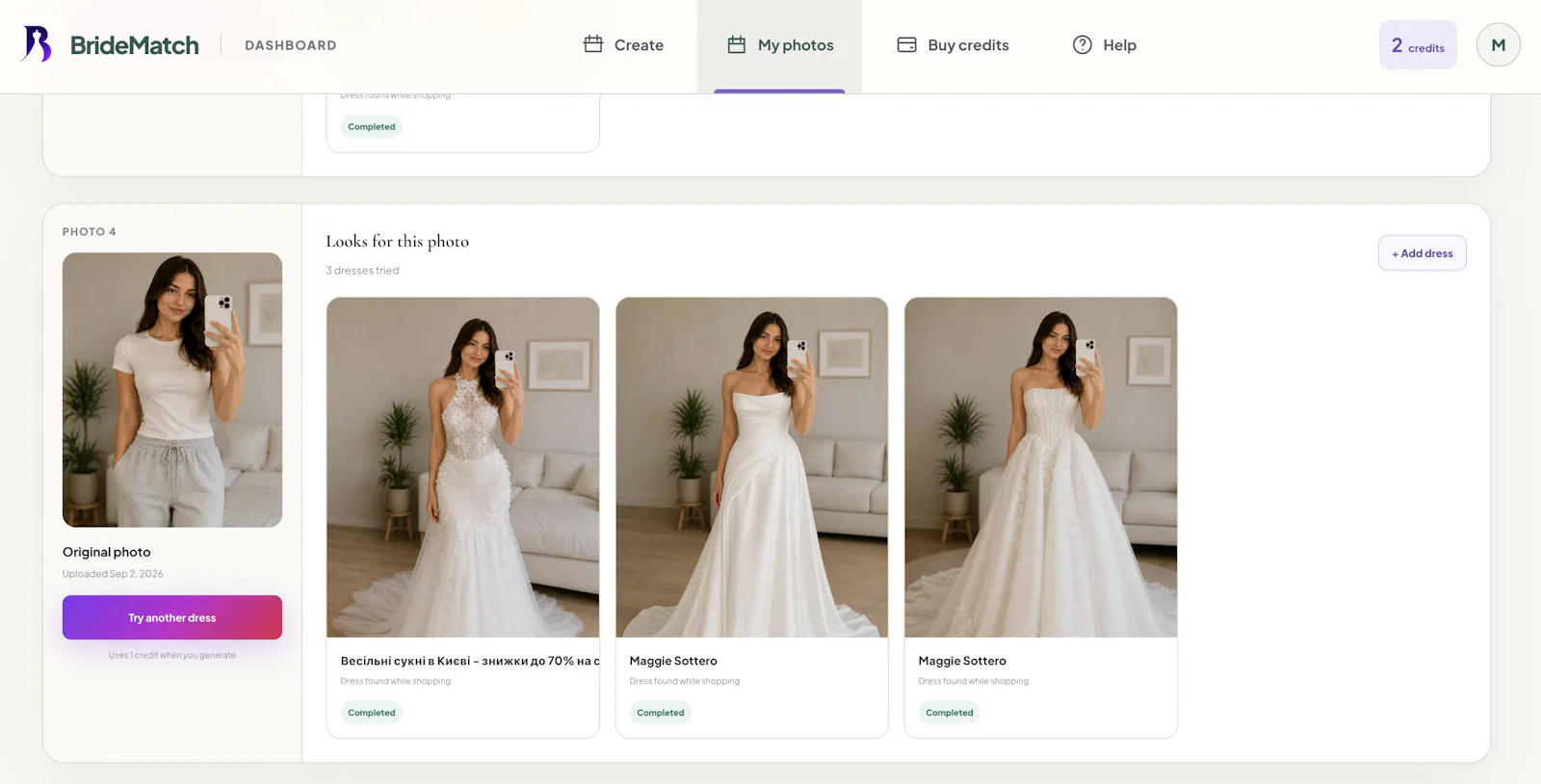 BrideMatch - Virtual Wedding Dress TryOn screenshot 3