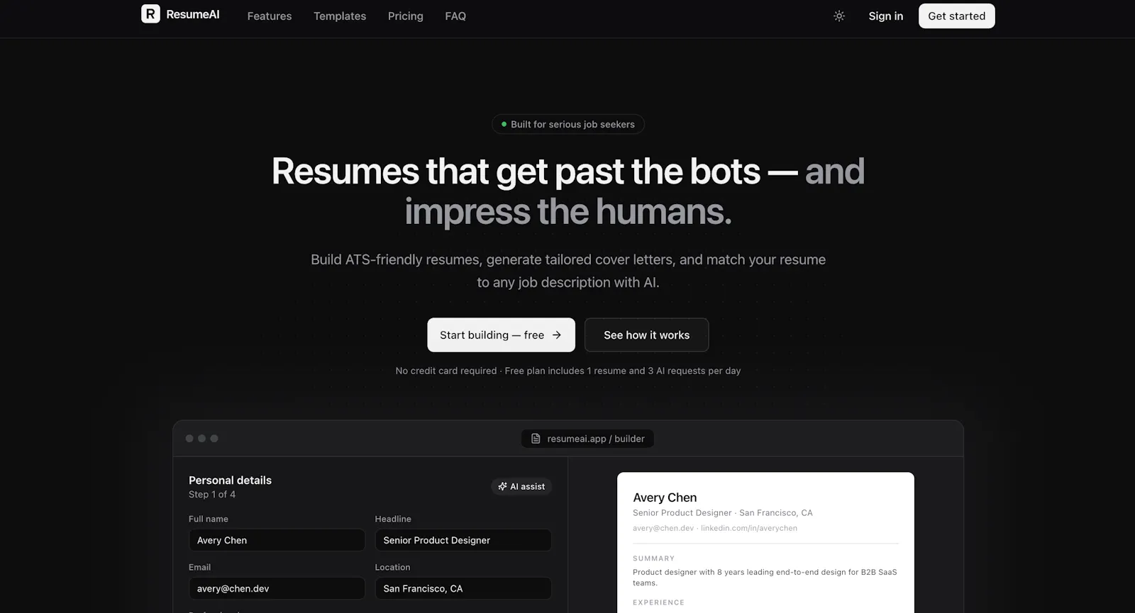 ResumeAI screenshot 1