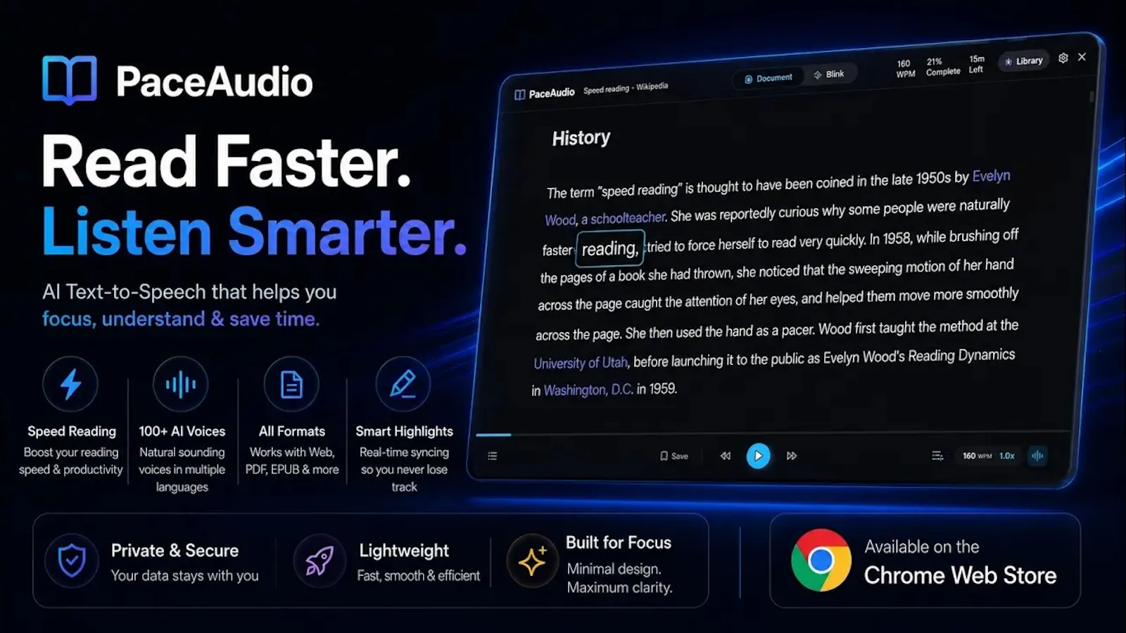 PaceAudio screenshot 1 (video preview)