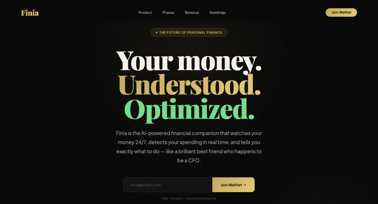 Finia — The Future of Finance screenshot 1