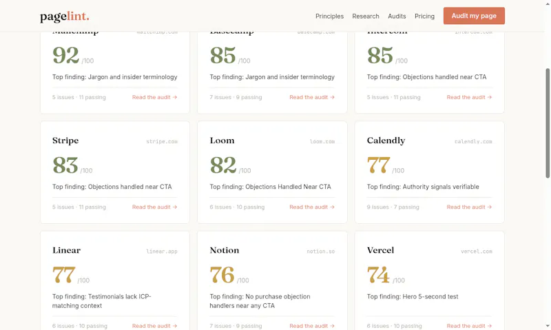 PageLint screenshot 1