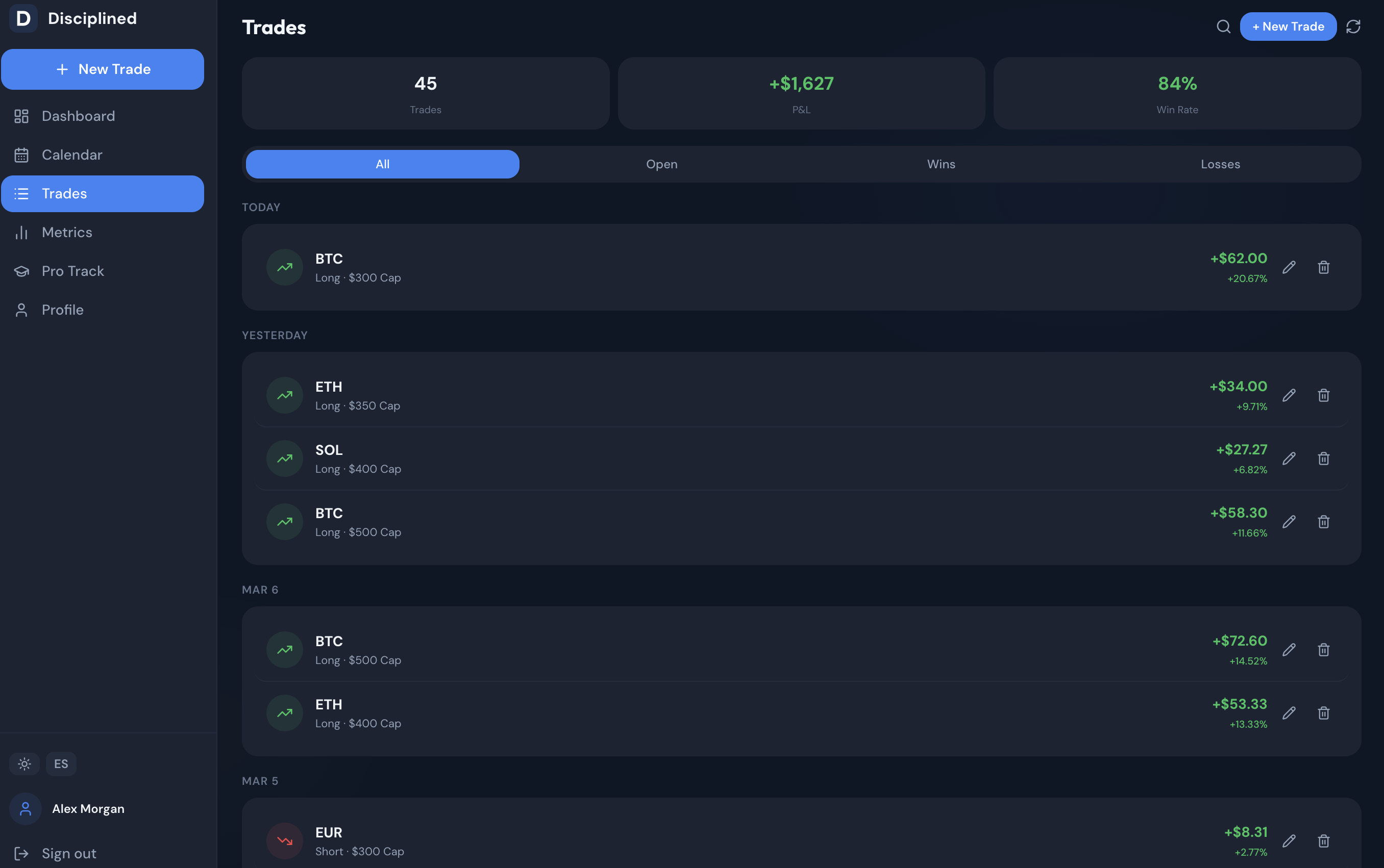 Disciplined - Screenshot 3 showing product features and functionality