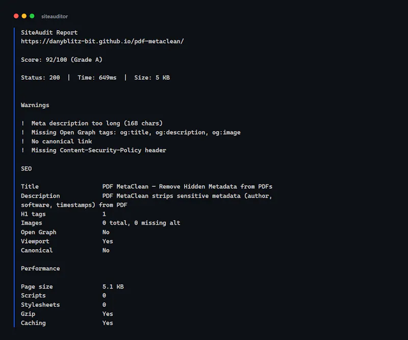 SiteAuditor screenshot 3