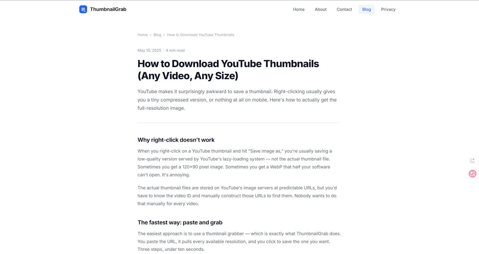 ThumbnailGrab screenshot 2