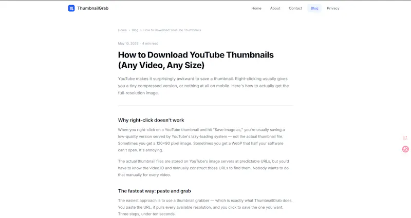 ThumbnailGrab screenshot 2