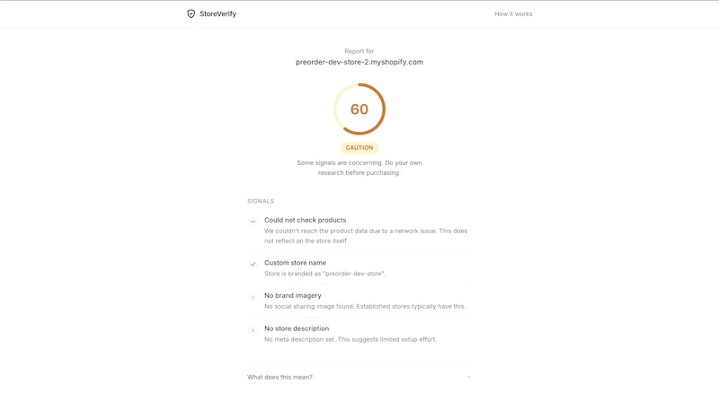 StoreVerify — Legit Shopify Store Check. screenshot 4