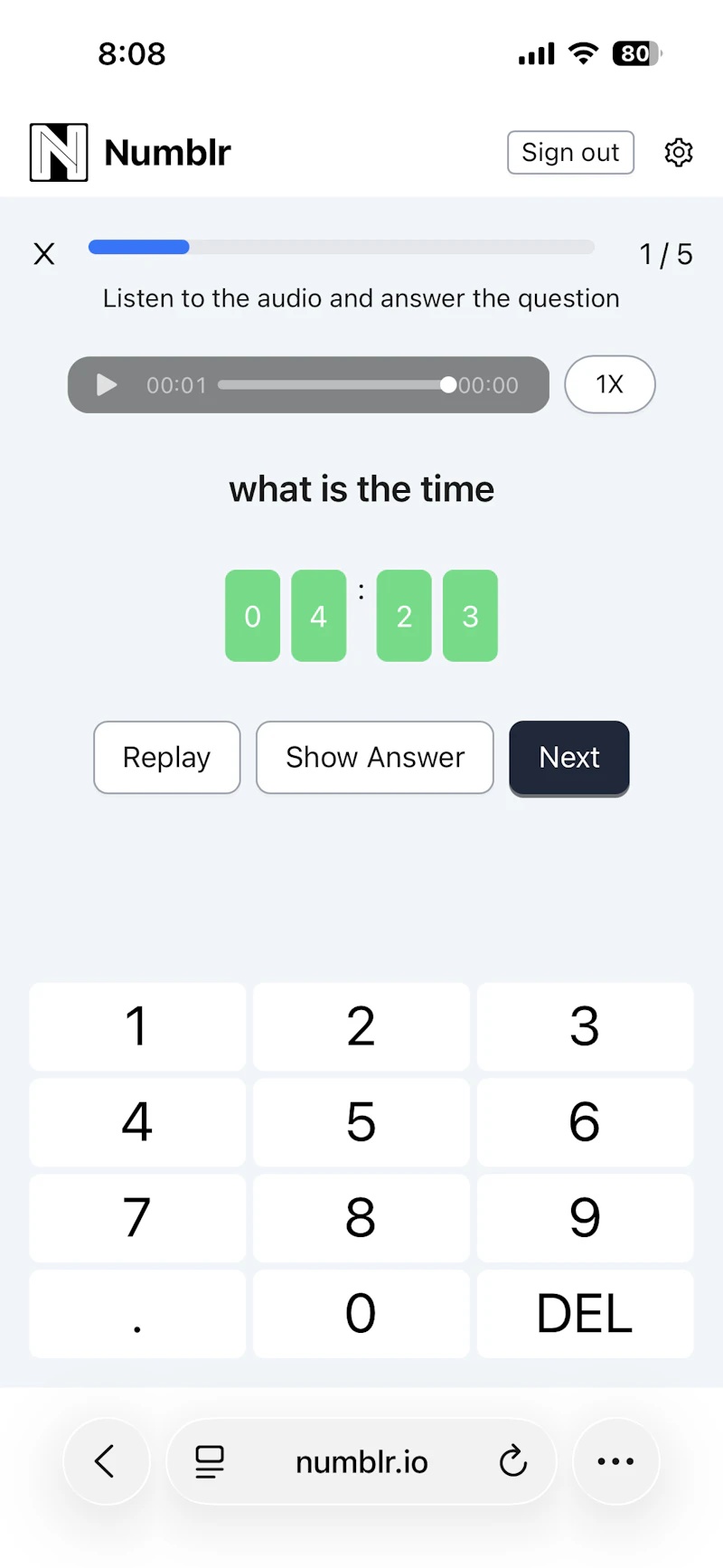 Numblr screenshot 3