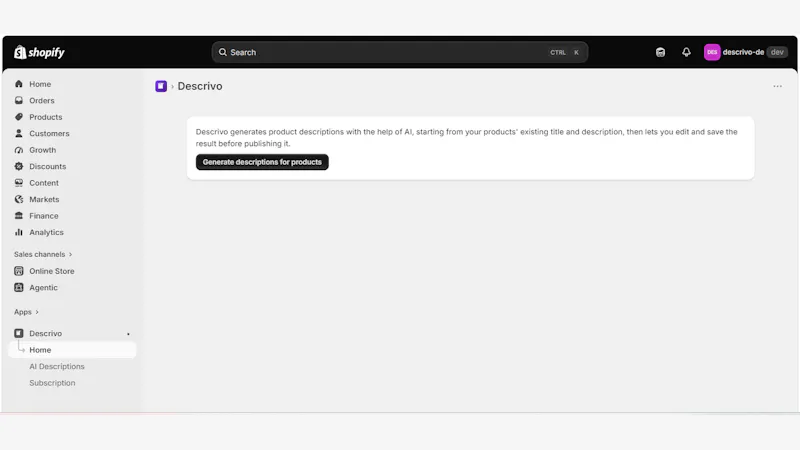 Descrivo screenshot 5