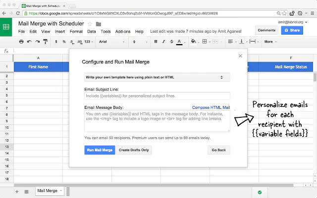 Gmail Mail Merge Image