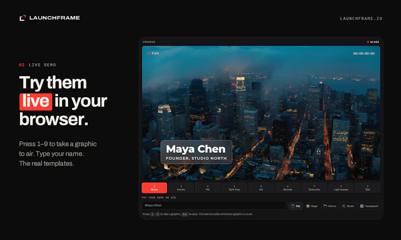 Launchframe screenshot 3