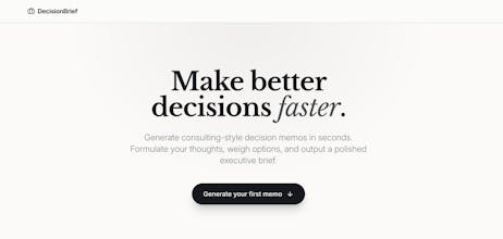 DecisionBrief gallery image