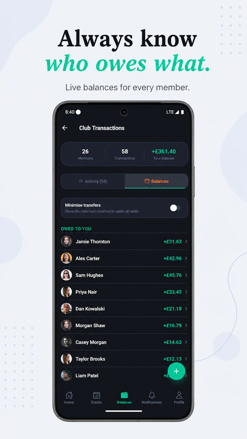 Splitr - Club & Event Expenses screenshot 6